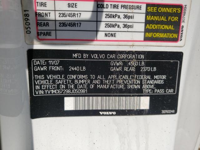 Photo 10 from auction – 2008 VOLVO C70 T5 with VIN YV1MC67298J050981