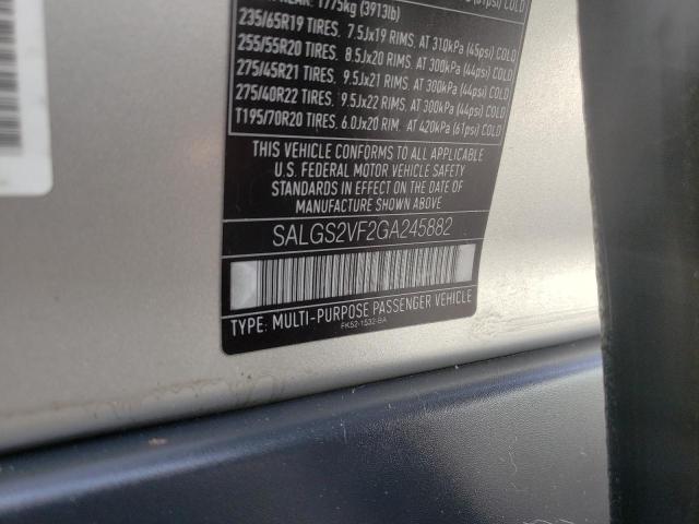 Photo 10 from auction – 2016 LAND ROVER RANGE ROVE with VIN SALGS2VF2GA245882