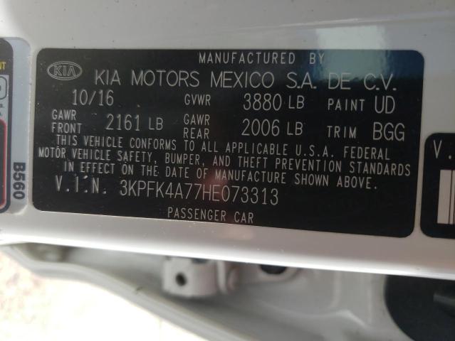 Photo 10 from auction – 2017 KIA FORTE LX with VIN 3KPFK4A77HE073313