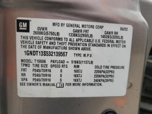 Photo 10 from auction – 2003 CHEVROLET TRAILBLAZR with VIN 1GNDT13S532139567