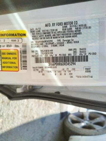 Photo 10 from auction – 2013 FORD FUSION SE with VIN 3FA6P0HR6DR345294