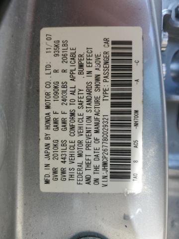 Photo 10 from auction – 2008 HONDA ACCORD EX with VIN JHMCP26778C029321