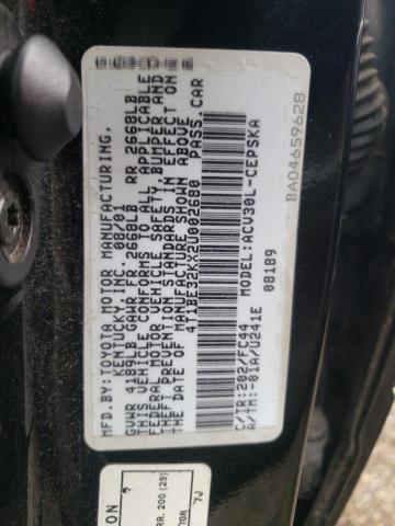 Photo 10 from auction – 2002 TOYOTA CAMRY LE with VIN 4T1BE32KX2U002680