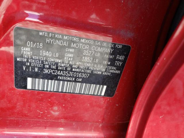 Photo 10 from auction – 2018 HYUNDAI ACCENT SE with VIN 3KPC24A35JE016307