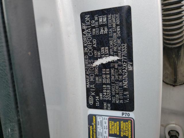 Photo 10 from auction – 2015 KIA SOUL with VIN KNDJN2A2XF7776332