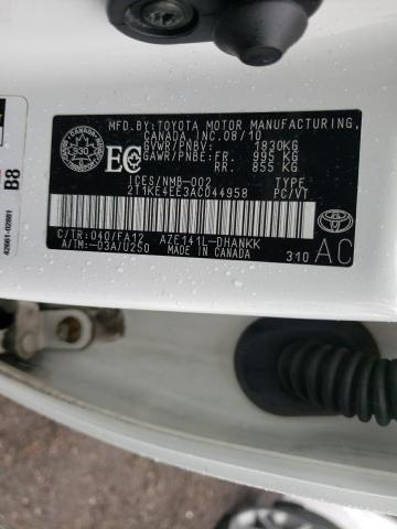 Photo 10 from auction – 2010 TOYOTA COROLLA MA with VIN 2T1KE4EE3AC044958