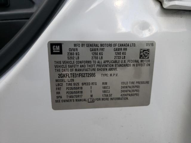 Photo 10 from auction – 2015 GMC TERRAIN SL with VIN 2GKFLTE31F6272986