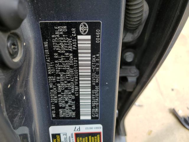 Zdjęcie 10 z aukcji – 2012 TOYOTA CAMRY BASE z VIN 4T1BF1FK8CU011701