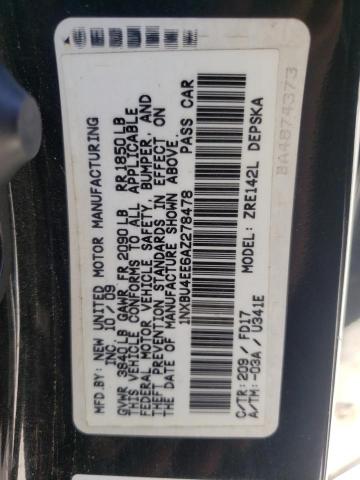 Photo 10 from auction – 2010 TOYOTA COROLLA BA with VIN 1NXBU4EE6AZ278478