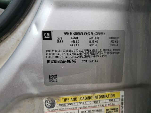Photo 10 from auction – 2010 CHEVROLET MALIBU LS with VIN 1G1ZB5EB5A4107749