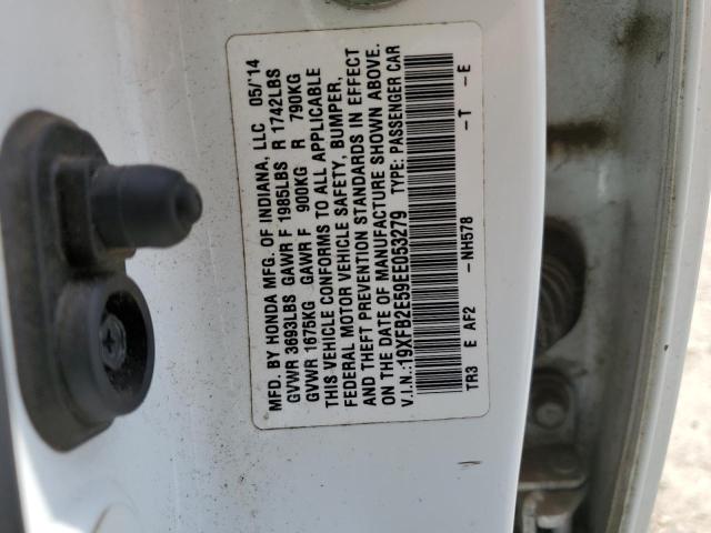 Photo 10 from auction – 2014 HONDA CIVIC LX with VIN 19XFB2E59EE053279