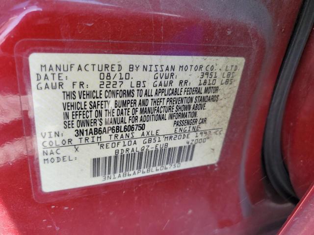 Photo 10 from auction – 2011 NISSAN SENTRA 2.0 with VIN 3N1AB6AP6BL606750