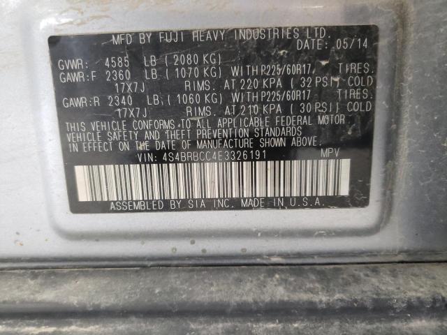 Снимка 10 от търг – 2014 SUBARU OUTBACK 2. с VIN 4S4BRBCC4E3326191