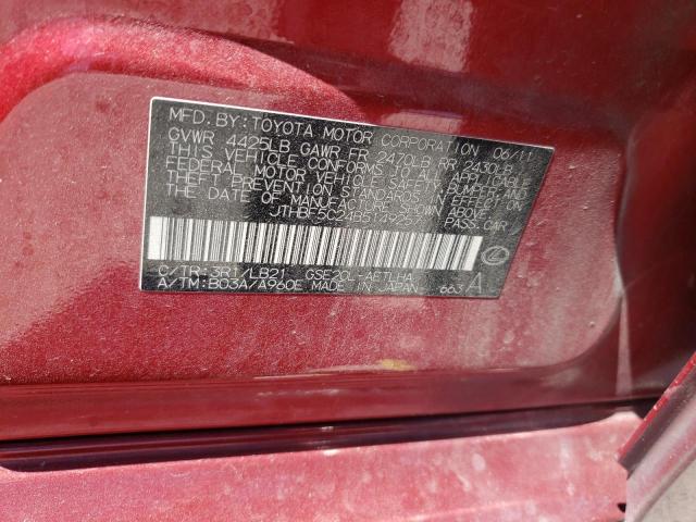Photo 10 from auction – 2011 LEXUS IS 250 with VIN JTHBF5C24B5149257