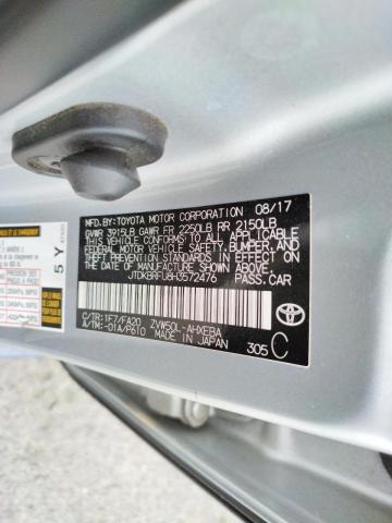 Photo 10 from auction – 2017 TOYOTA PRIUS with VIN JTDKBRFU8H3572476