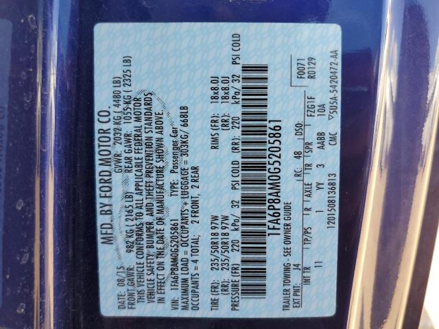 Photo 10 from auction – 2016 FORD MUSTANG with VIN 1FA6P8AM0G5205861