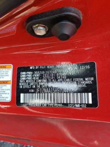 Photo 10 from auction – 2017 TOYOTA 86 BASE with VIN JF1ZNAA15H9704472