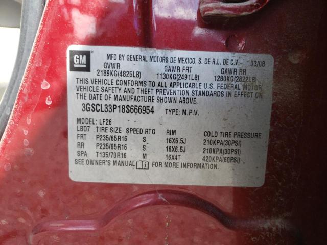 Photo 10 from auction – 2008 SATURN VUE XE with VIN 3GSCL33P18S666954