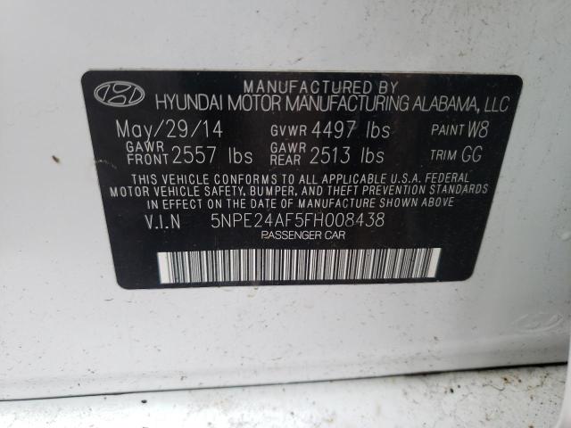Photo 10 from auction – 2015 HYUNDAI SONATA with VIN 5NPE24AF5FH008438