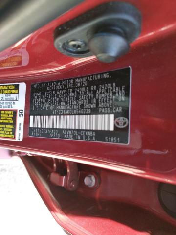Photo 10 from auction – 2020 TOYOTA CAMRY LE with VIN 4T1C31AK0LU540239