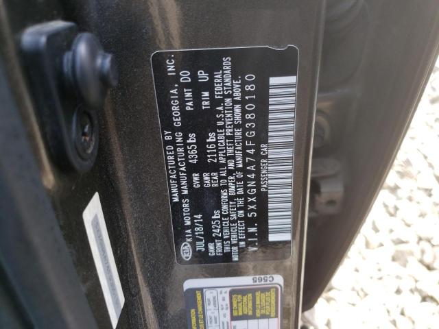 Photo 10 from auction – 2015 KIA OPTIMA EX with VIN 5XXGN4A74FG380180