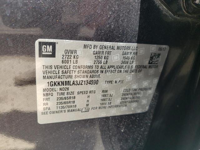 Photo 10 from auction – 2018 GMC ACADIA SLT with VIN 1GKKNMLA3JZ134590