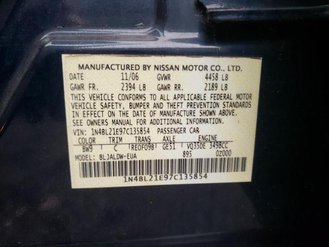 Photo 10 from auction – 2007 NISSAN ALTIMA 3.5 with VIN 1N4BL21E97C135854