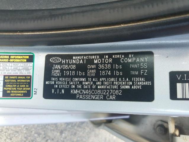 Photo 10 from auction – 2008 HYUNDAI ACCENT GLS with VIN KMHCN46C08U227082