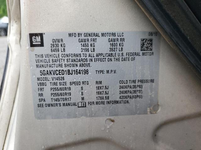Photo 10 from auction – 2011 BUICK ENCLAVE CX with VIN 5GAKVCED1BJ164198