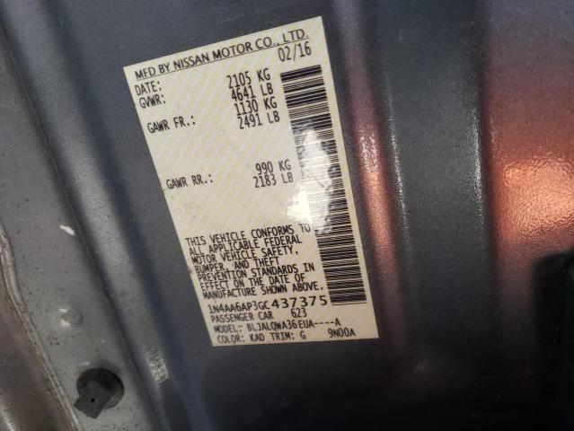 Photo 10 from auction – 2016 NISSAN MAXIMA 3.5 with VIN 1N4AA6AP3GC437375