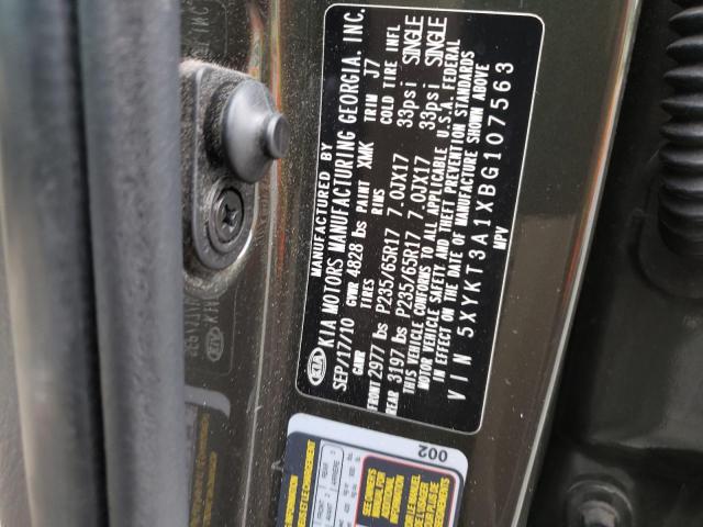 Photo 10 from auction – 2011 KIA SORENTO BA with VIN 5XYKT3A1XBG107563