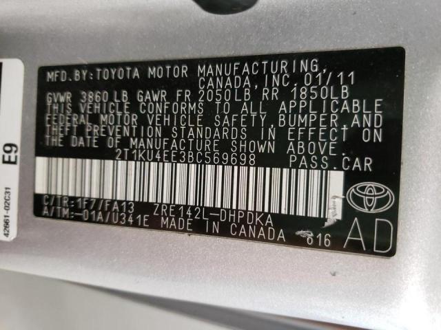 Photo 10 from auction – 2011 TOYOTA COROLLA MA with VIN 2T1KU4EE3BC569698