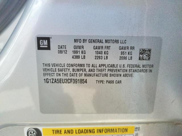 Photo 10 from auction – 2012 CHEVROLET MALIBU LS with VIN 1G1ZA5EU2CF391854