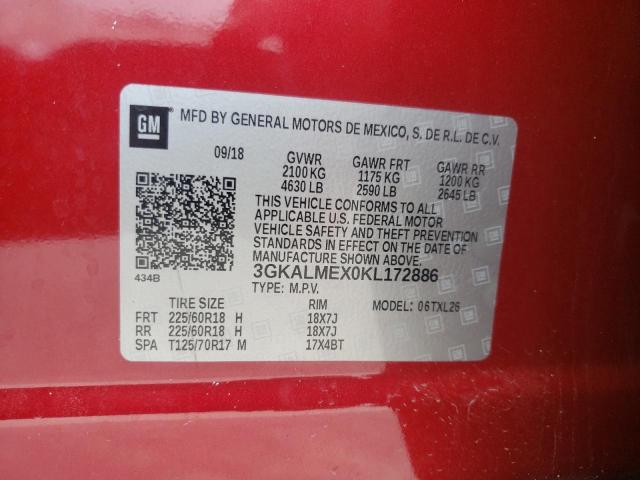 Photo 10 from auction – 2019 GMC TERRAIN SL with VIN 3GKALMEX0KL172886
