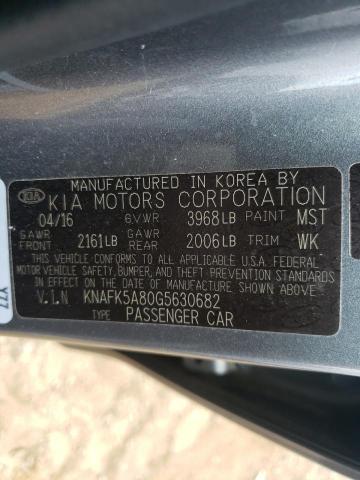 Photo 10 from auction – 2016 KIA FORTE LX with VIN KNAFK5A80G5630682