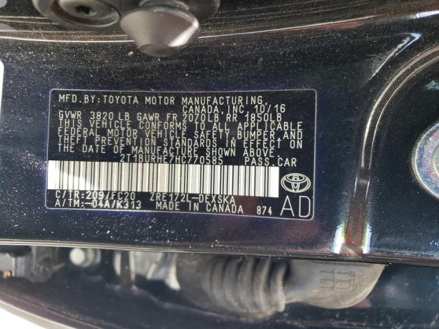 Photo 10 from auction – 2017 TOYOTA COROLLA L with VIN 2T1BURHE7HC770585