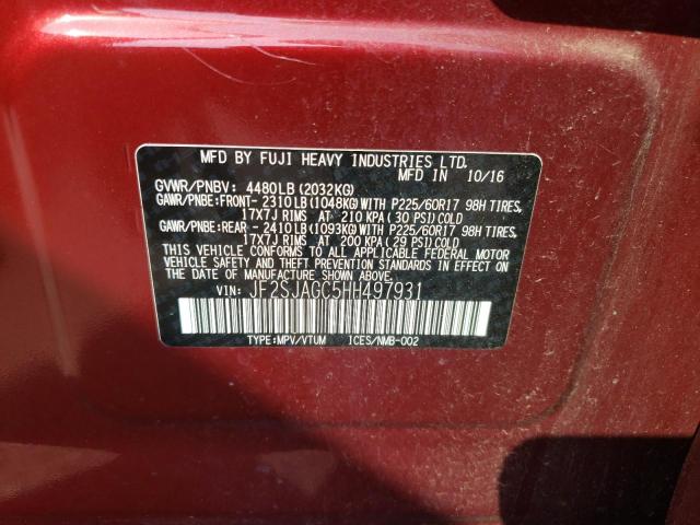 Фото 10 с аукциона – 2017 SUBARU FORESTER 2 с VIN JF2SJAGC5HH497931