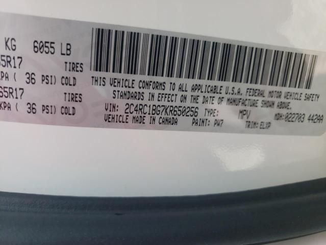 Photo 10 from auction – 2019 CHRYSLER PACIFICA T with VIN 2C4RC1BG7KR650256