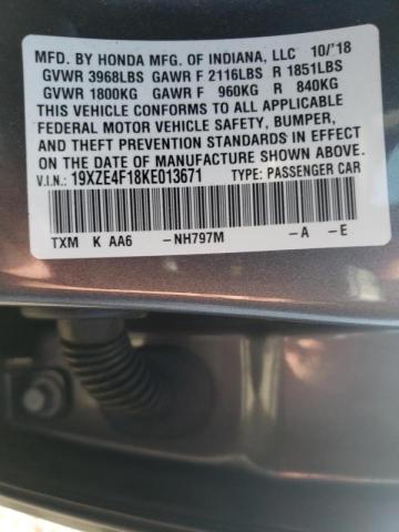 Photo 10 from auction – 2019 HONDA INSIGHT LX with VIN 19XZE4F18KE013671