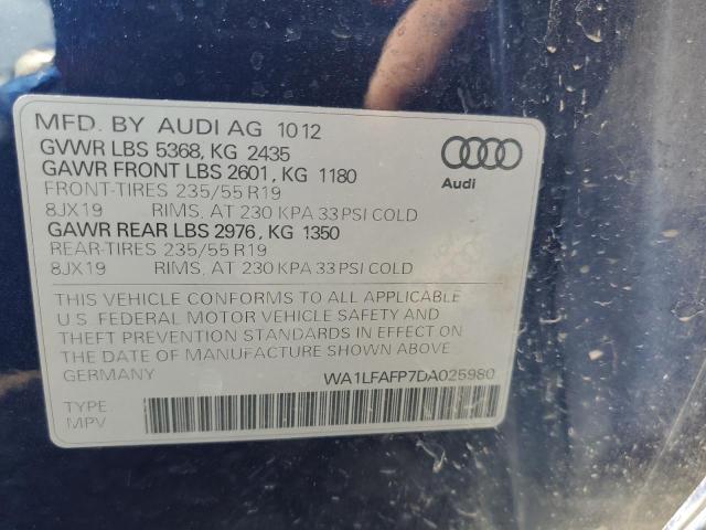 Photo 10 from auction – 2013 AUDI Q5 PREMIUM with VIN WA1LFAFP7DA025980