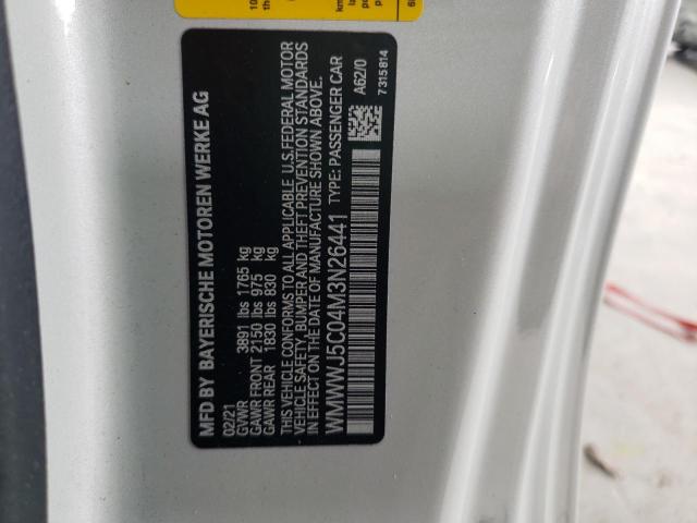Photo 10 from auction – 2021 MINI COOPER S with VIN WMWWJ5C04M3N26441