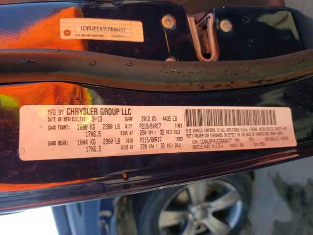 Photo 10 from auction – 2014 JEEP PATRIOT LA with VIN 1C4NJPFA1ED646417