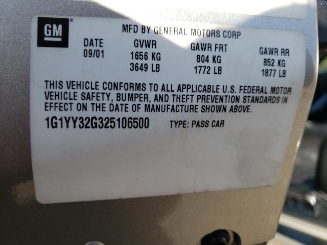 Photo 10 from auction – 2002 CHEVROLET CORVETTE with VIN 1G1YY32G325106500