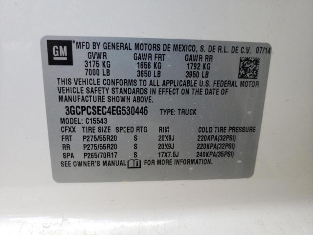 Photo 10 from auction – 2014 CHEVROLET SILVERADO with VIN 3GCPCSEC4EG530446