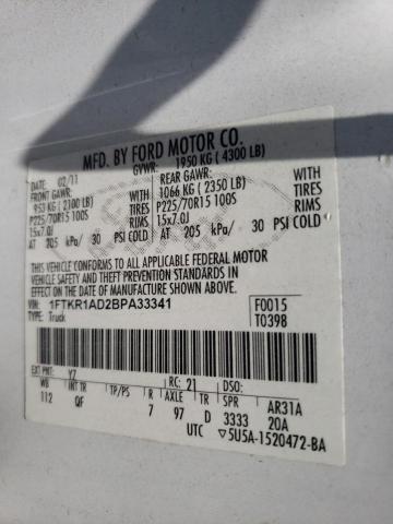 Photo 10 from auction – 2011 FORD RANGER with VIN 1FTKR1AD2BPA33341