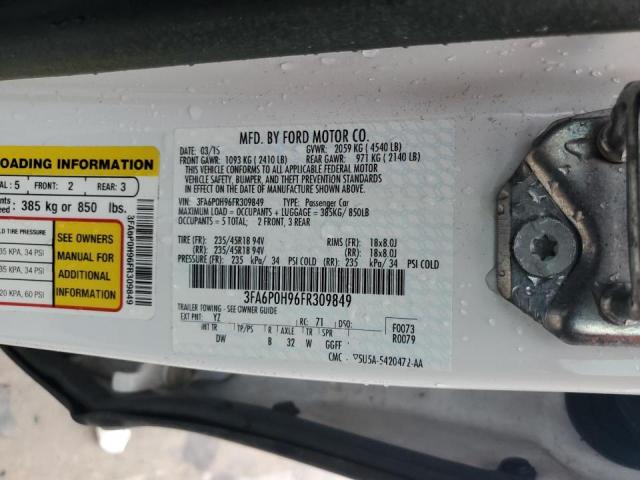Photo 10 from auction – 2015 FORD FUSION SE with VIN 3FA6P0H96FR309849