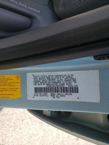 Photo 10 from auction – 2003 TOYOTA PRIUS with VIN JT2BK18U130083404
