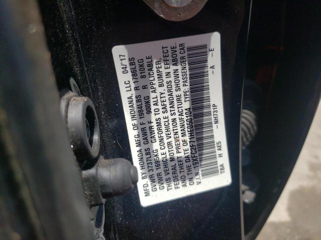 Photo 10 from auction – 2017 HONDA CIVIC EX with VIN 19XFC2F71HE050104