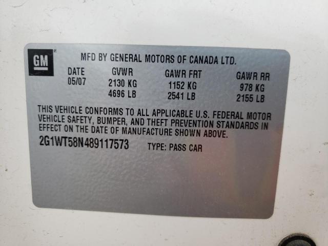 Photo 10 from auction – 2008 CHEVROLET IMPALA LT with VIN 2G1WT58N489117573