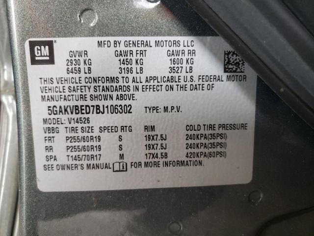 Photo 10 from auction – 2011 BUICK ENCLAVE CX with VIN 5GAKVBED7BJ106302